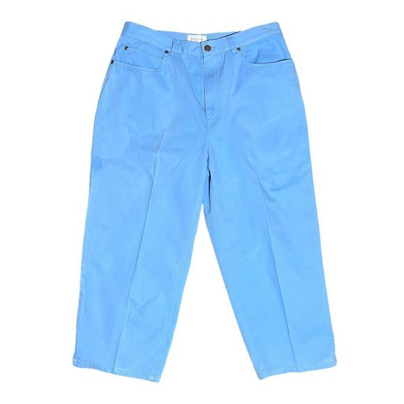 Jones New York Sportswear Y2K Colored Denim Capri Pants Light Blue - Picture 11 of 13